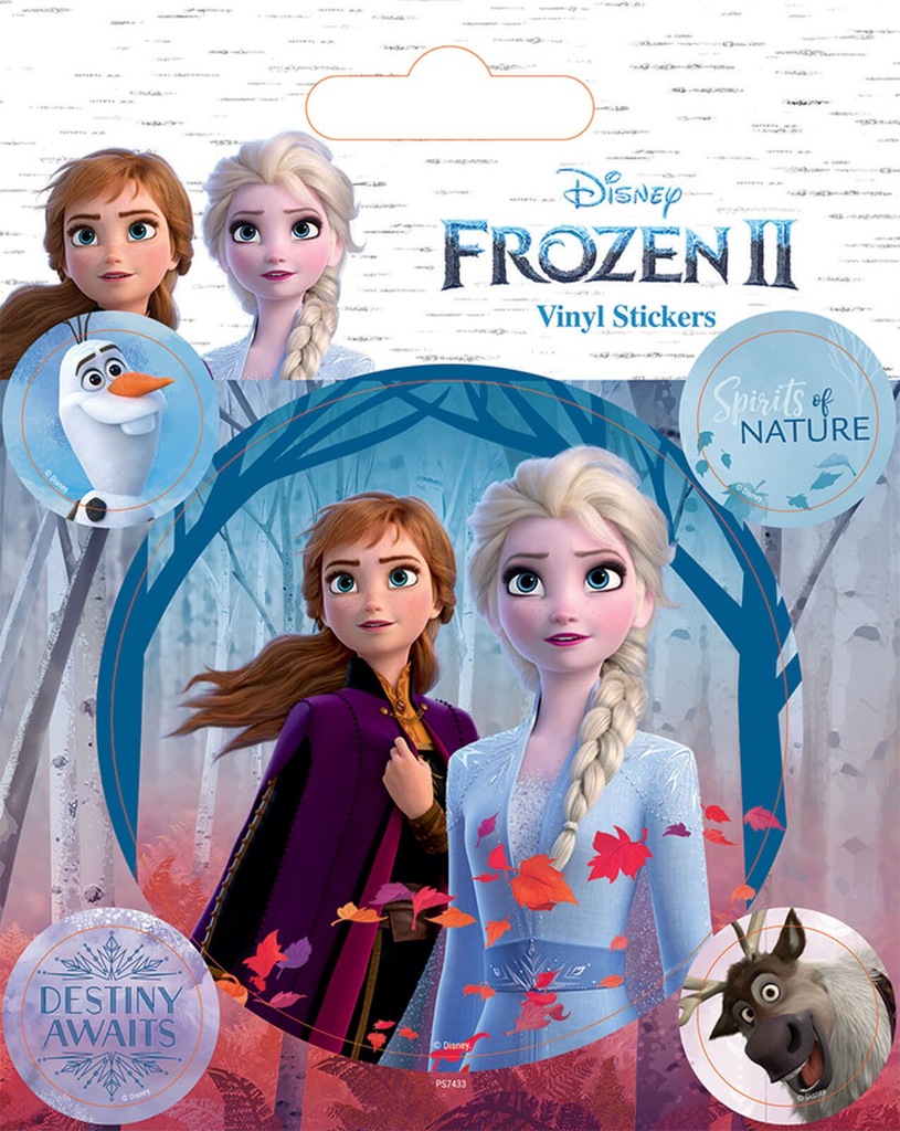 Naklejki Frozen 2 Kraina Lodu Anna Elsa 10x12,5 cm