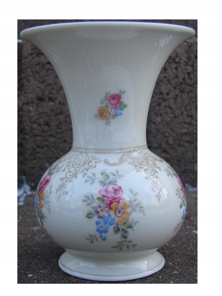 Wazon motyw kwiatowy porcelana Weimar lata 1924/45