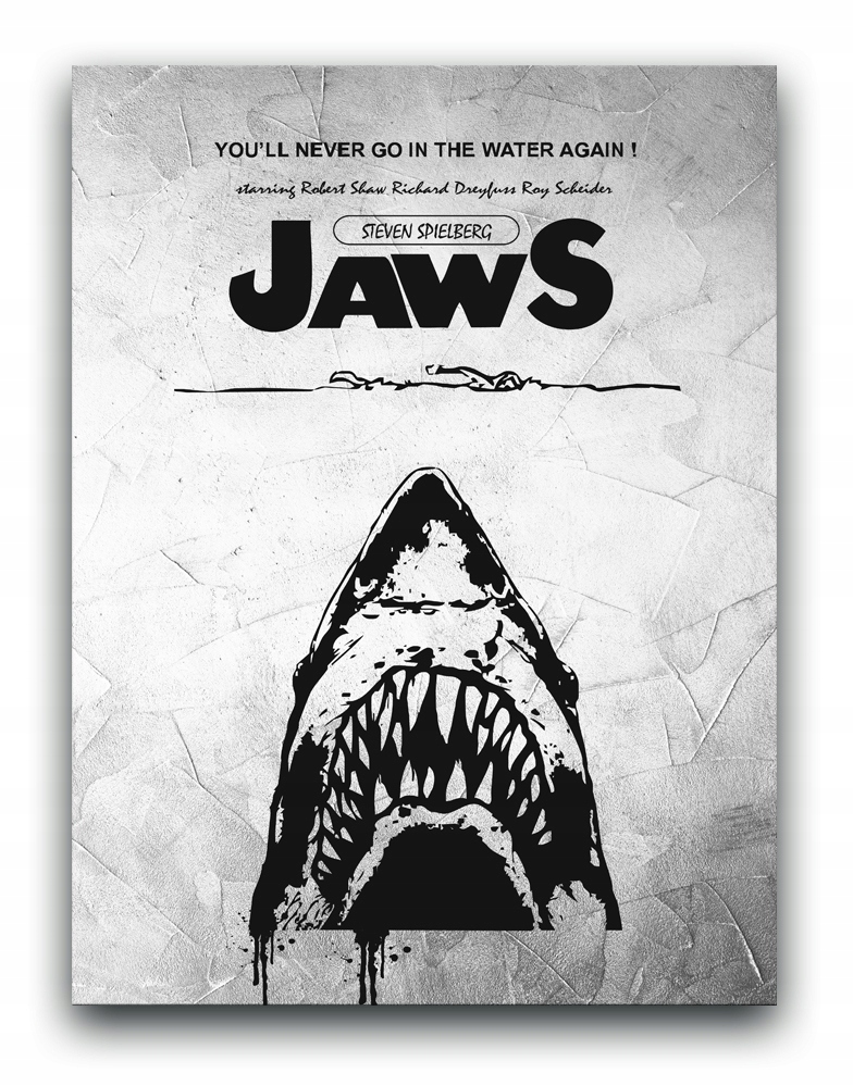 SZCZĘKI - OBRAZ 80x60 cm plakat canvas Jaws