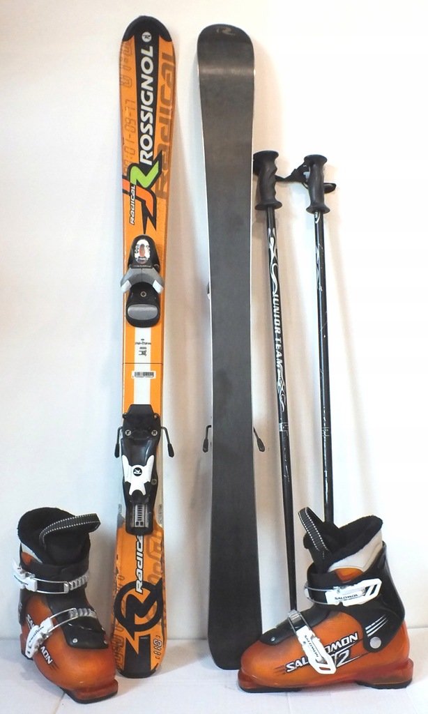 Narty ROSSIGNOL 110cm i buty r.21,0cm i kij (266)