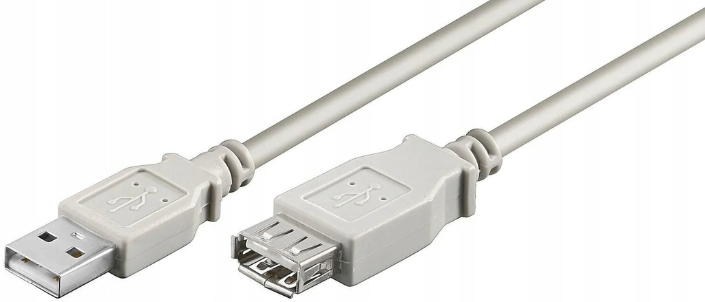 Microconnect USB 2.0 A-A 1m M-F kabel USB USB A Szary