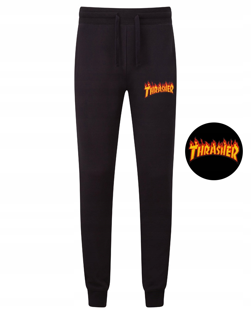 spodnie dresowe meskie damskie Thrasher flame M