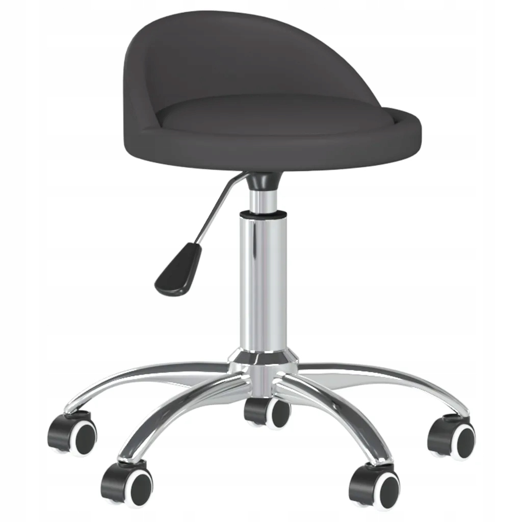 Obrotowe krzesło biurowe, szare, obite sztuczną sk