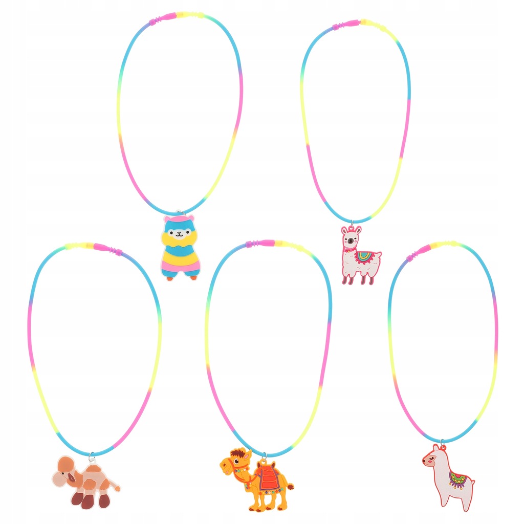 Alpaca Silicone Necklace Chewable Teething 5 Pcs