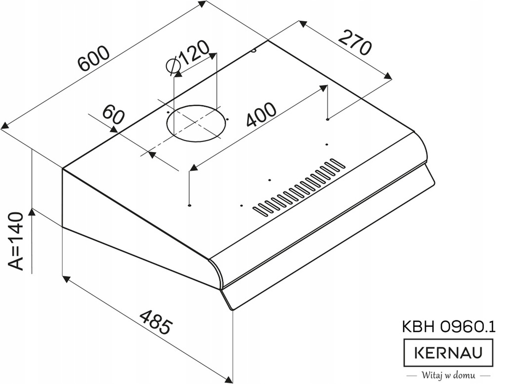 Купить KERNAU KBH 0960.1 B LED Черная вытяжка под шкафом: отзывы, фото, характеристики в интерне-магазине Aredi.ru