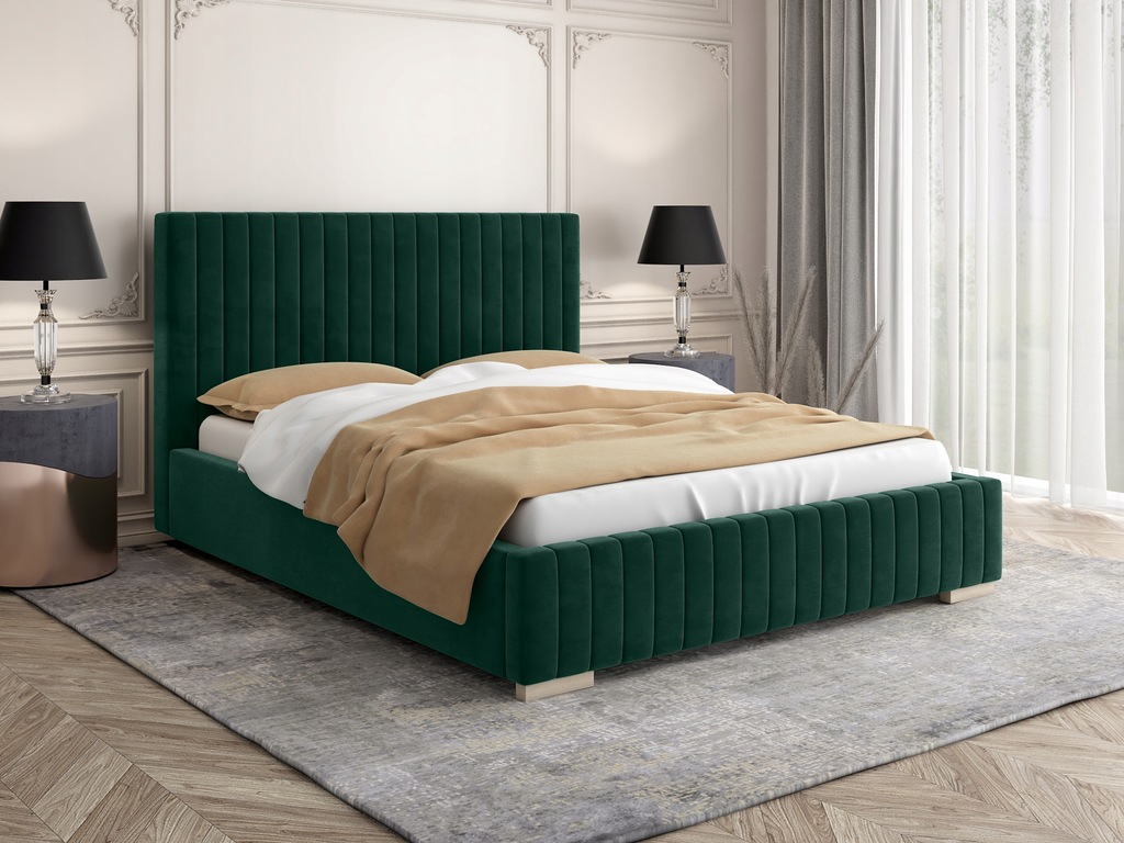 Łóżko tapicerowane TOLEDO MAXI 180x200 zieleń