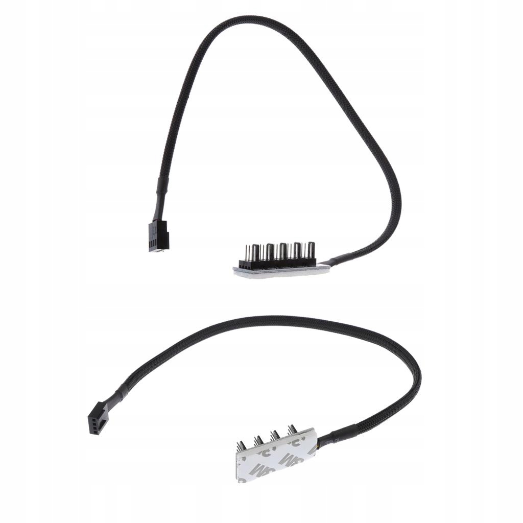 Sleeved PWM Fan Splitter Hub Cable for 12 Fans 4& Pin