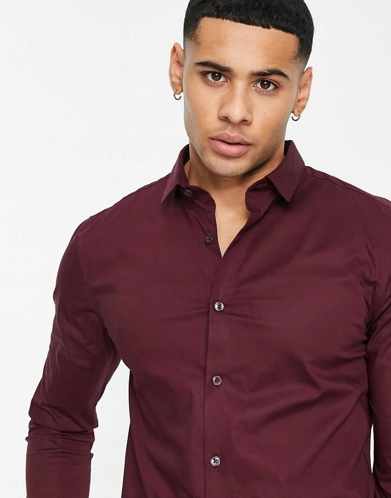 BURGUNDOWA KOSZULA _/ S NEW LOOK _OS LRS