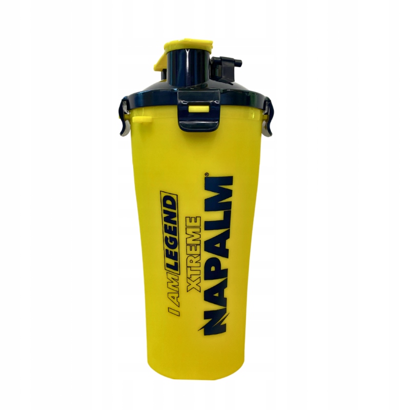 Fitness Authority Napalm Shaker do Białka Dwu Komorowy Żółto Czarny 700 ml