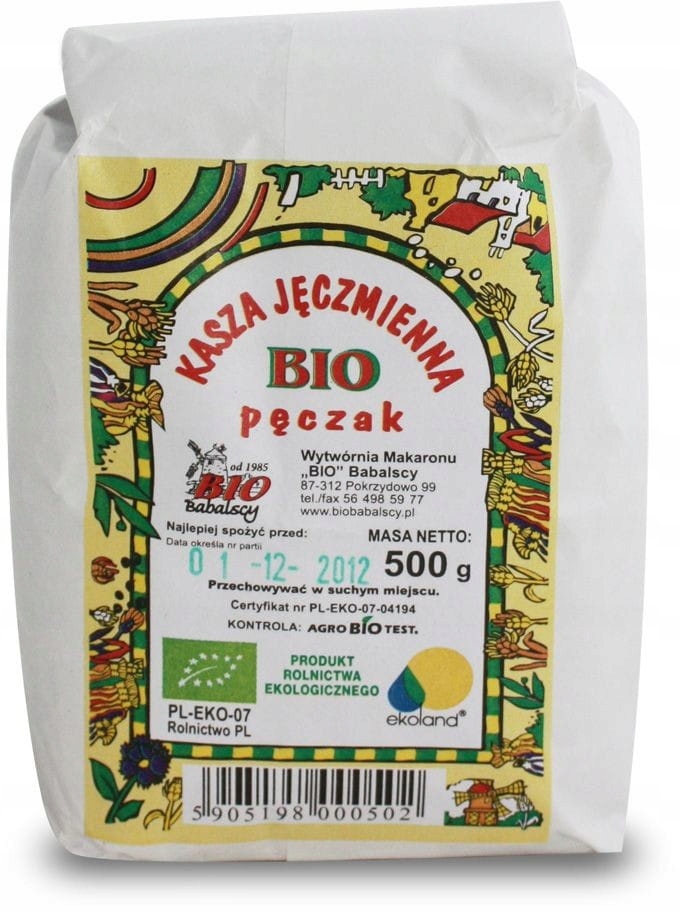 KASZA JĘCZMIENNA PĘCZAK BIO 500 g - BABALSCY
