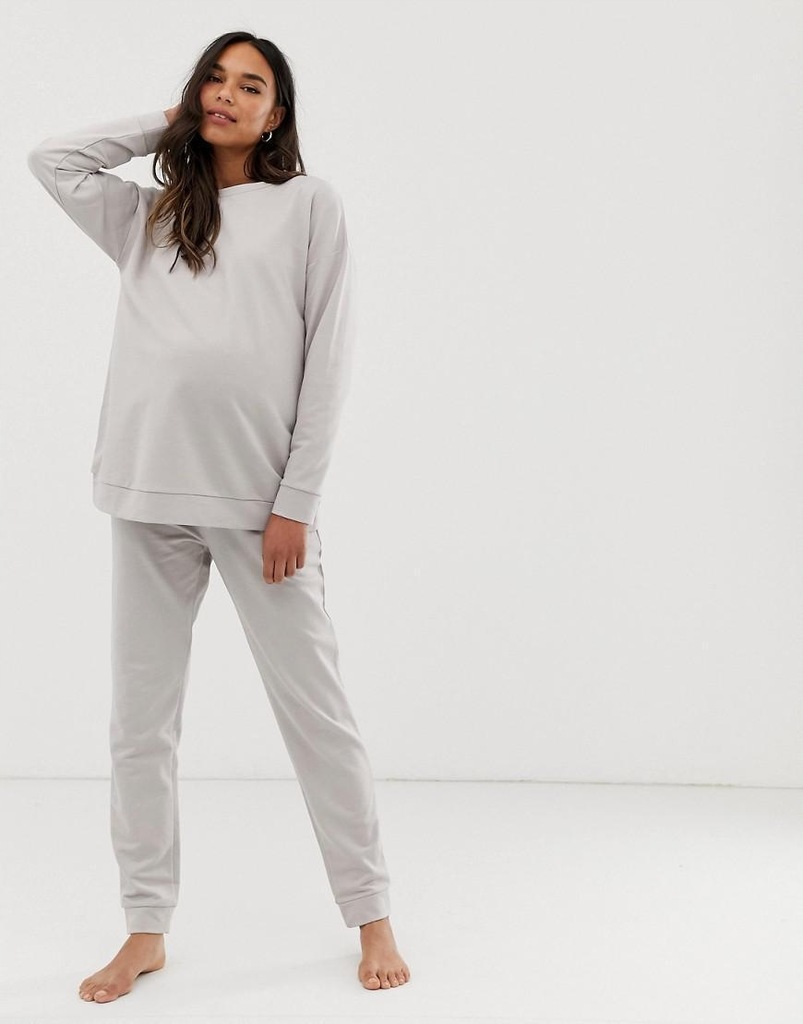 ASOS MATERNITY_XDI SZARA GÓRA OD PIŻAMY CIĄŻOWEJ_L