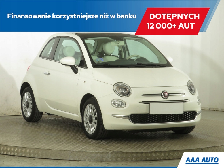 Fiat 500 1.2 , Salon Polska, Serwis ASO, Skóra