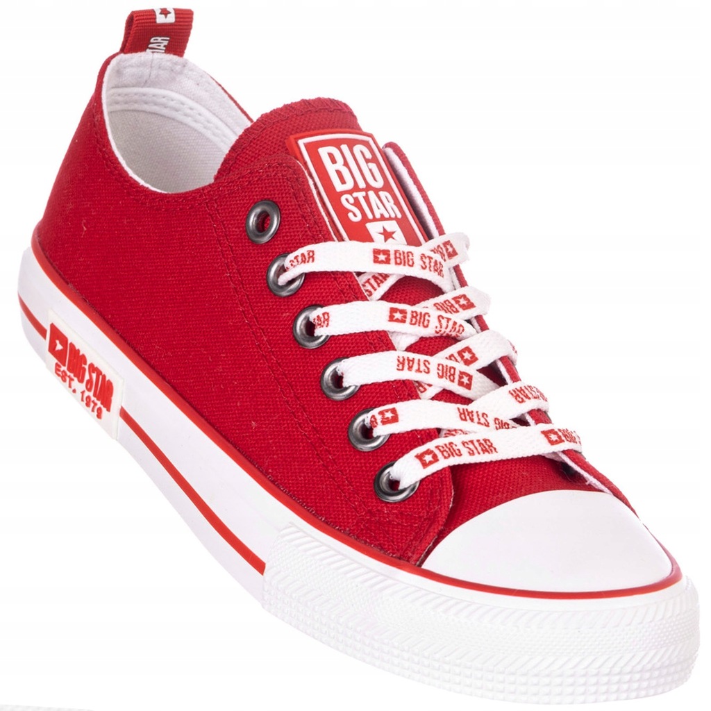 Trampki BIG STAR Damskie Buty Czerwone niskie 39