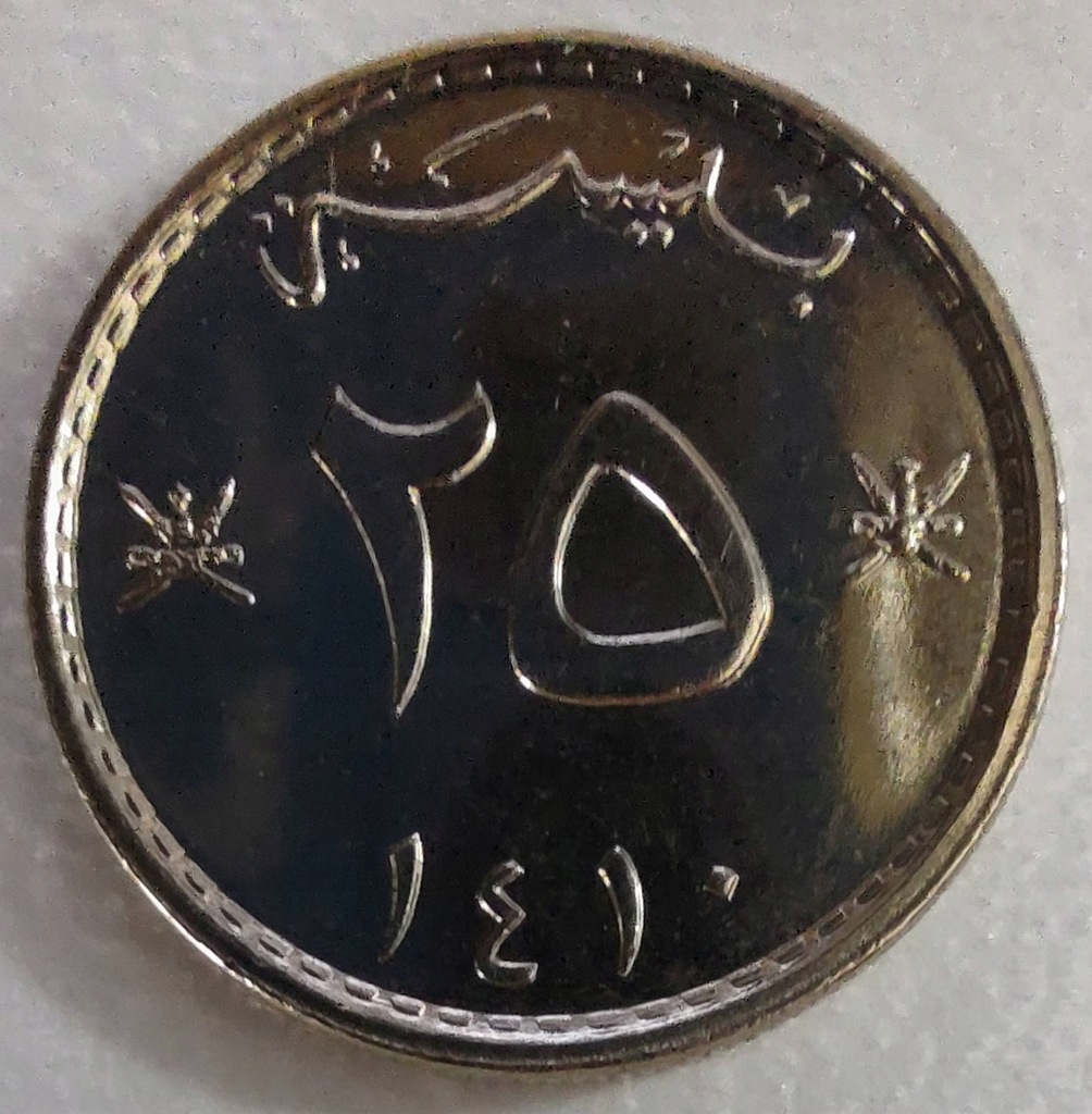 1076 - Oman 25 baisa, 1410 (1990)