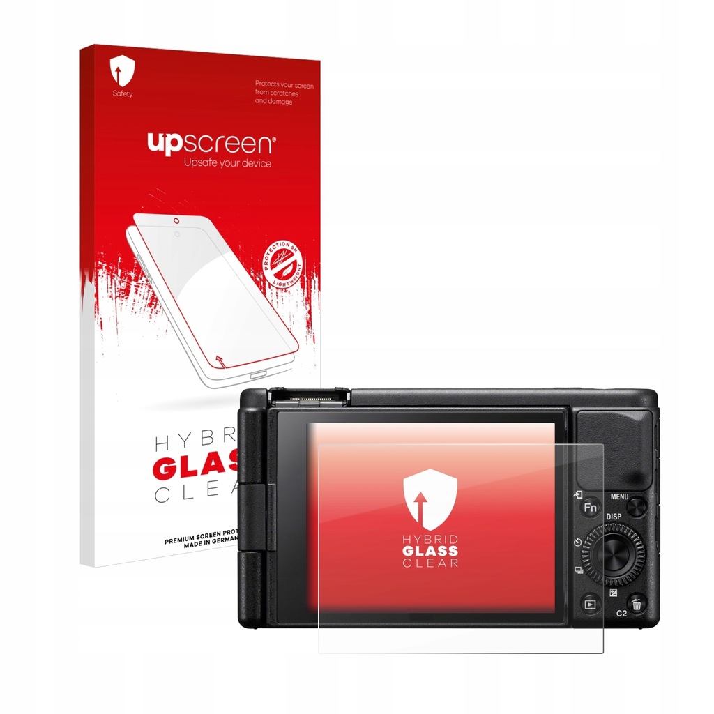 upscreen Hybrid Clear Glass Screen Protector for Sony ZV-1A