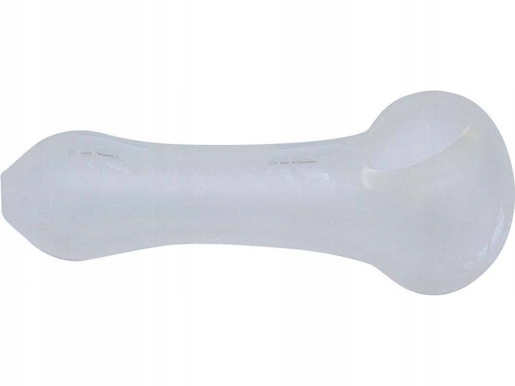 Fajka Szklana Matowa w Listki 10cm lufka szkło hartowane