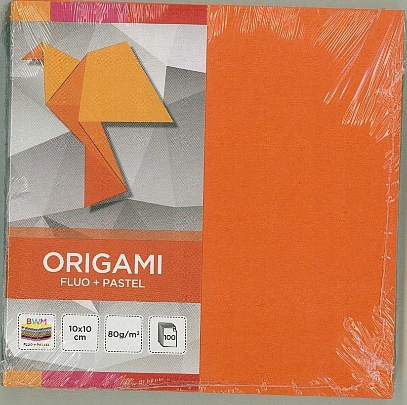 ORIGAMI 10X10CM FLUO+PASTELE X 100K, INTERDRUK