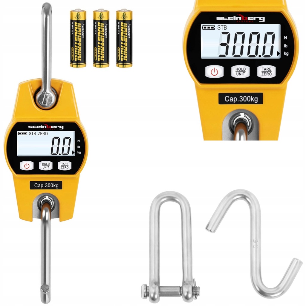 Waga hakowa podwieszana magazynowa do 300 kg / 0.1