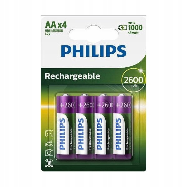 BATERIA PHILIPS AA LR6 BLISTER 4SZT AKUMULATOR 260