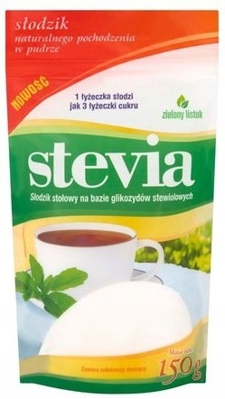 STEVIA PUDER 150 g (DOYPACK) - ZIELONY LISTEK