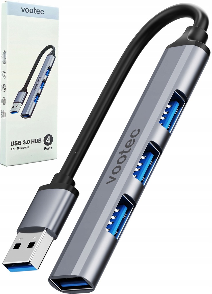 Купить VOOTEC SLIM HUB USB 3.0 РАЗДЕЛИТЕЛЬ ПОРТОВ 4x USB: отзывы, фото, характеристики в интерне-магазине Aredi.ru