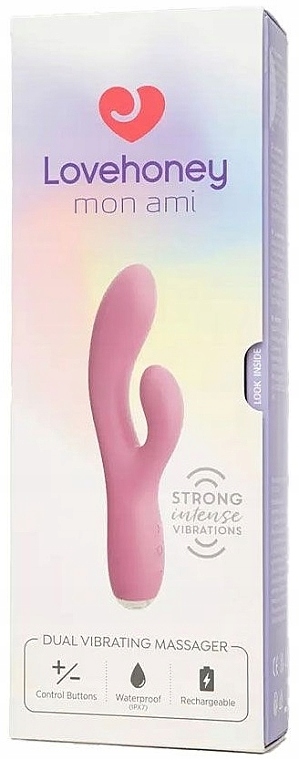 Wibrator-króliczek, różowy Lovehoney Mon Ami Dual Vibrating Massager