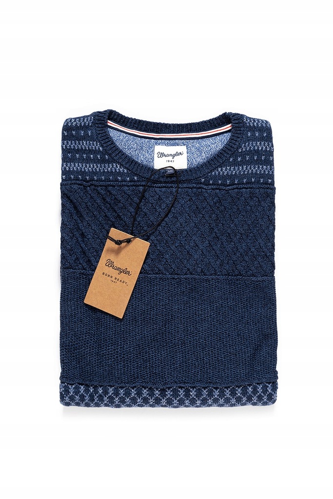 WRANGLER STRUCTURED CREW KNIT SWETER MĘSKI __ XXL