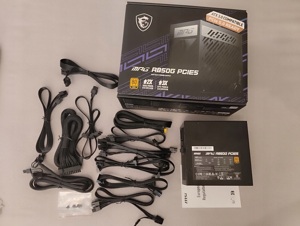 Zasilacz MSI MPG A850G PCI5 ATX 3.0 80 PLUS Gold gwarancja
