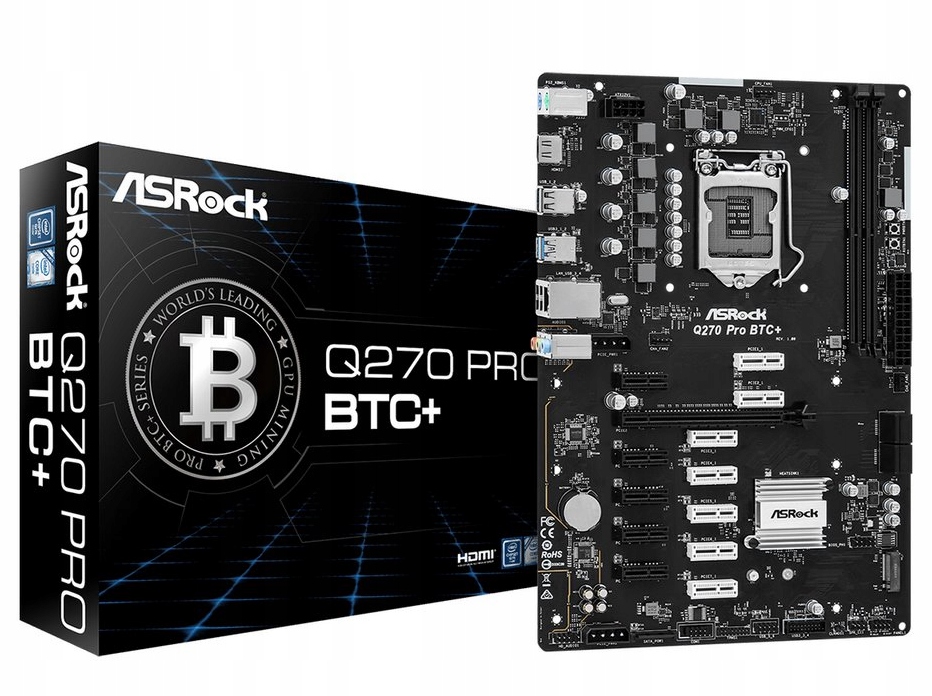 Купить МАТЕРИНСКАЯ ПЛАТА Asrock Q270 Pro BTC+ DDR4 LGA1151 ATX: отзывы, фото, характеристики в интерне-магазине Aredi.ru