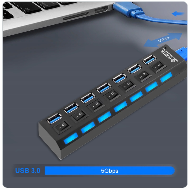 Купить БЫСТРЫЙ USB 3.0-концентратор-разветвитель USB-адаптер: отзывы, фото, характеристики в интерне-магазине Aredi.ru