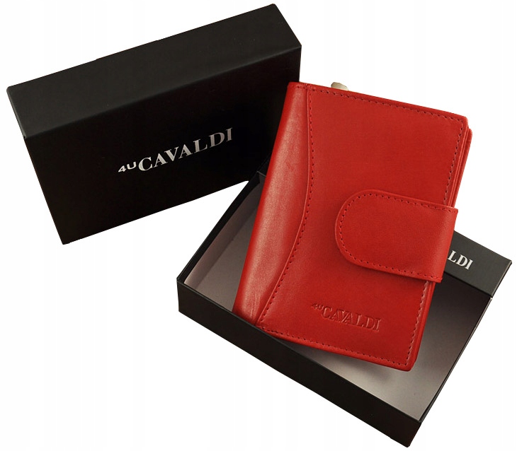 PRZECENA !! skórzana PORTMONETKA PORTFEL DAMSKI CAVALDI pojemny karty SKÓRA