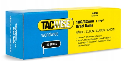 L0575 GWOŹDZIE TACWISE 1712 BRAD TYP 18G / 32 MM OCYNKOWANE