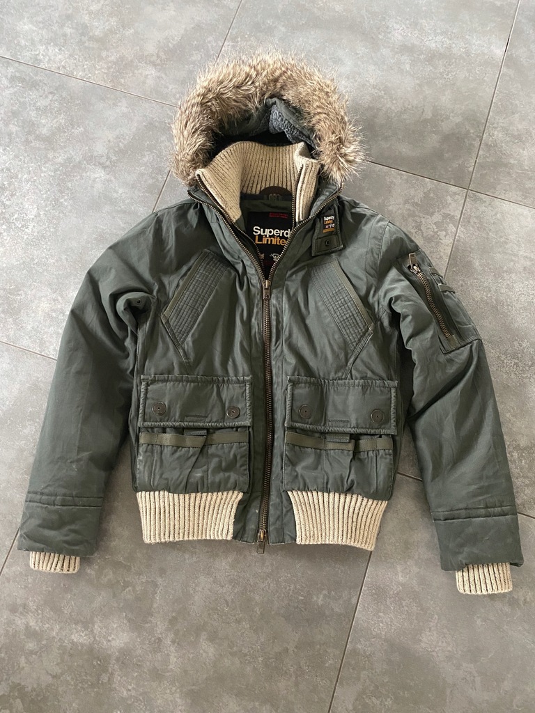 Superdry Limited ciepła kurtka r.M BDB