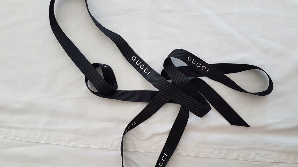 GUCCI tasiemka czarna 138cm