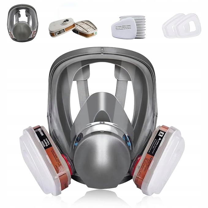 MASKA PRZECIWGAZOWA GAZOWA FILTR +10 ARKUSZY WATY FILTRACYJNE