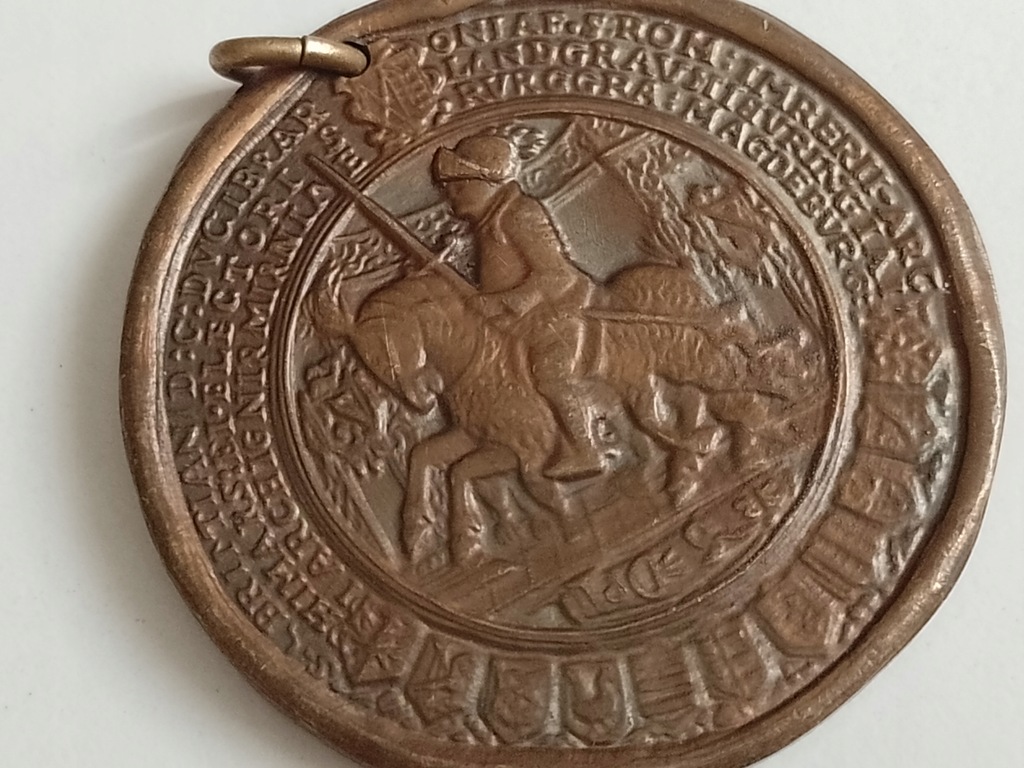 Heraldik Reitersiegel Kurfürst ChristiansI Medal