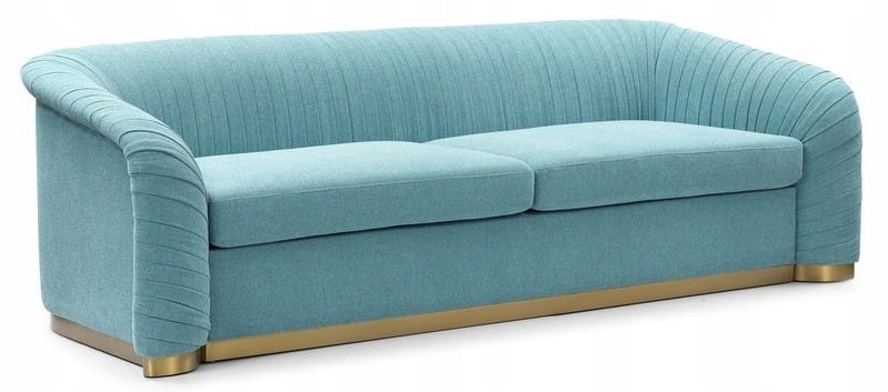 Melva sofa 3 glamour, miękki materiał.