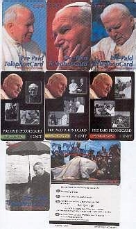 Kolekcja 8 kart z Papieżem Janem Pawłem II