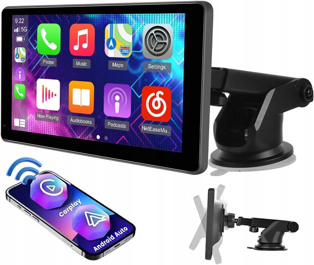 Radio samochodowe Carplay Android z kamerą cofania 1080p 10,1 cala AUX