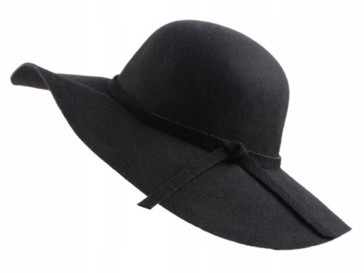 czarny wełniany kapelusz H&M