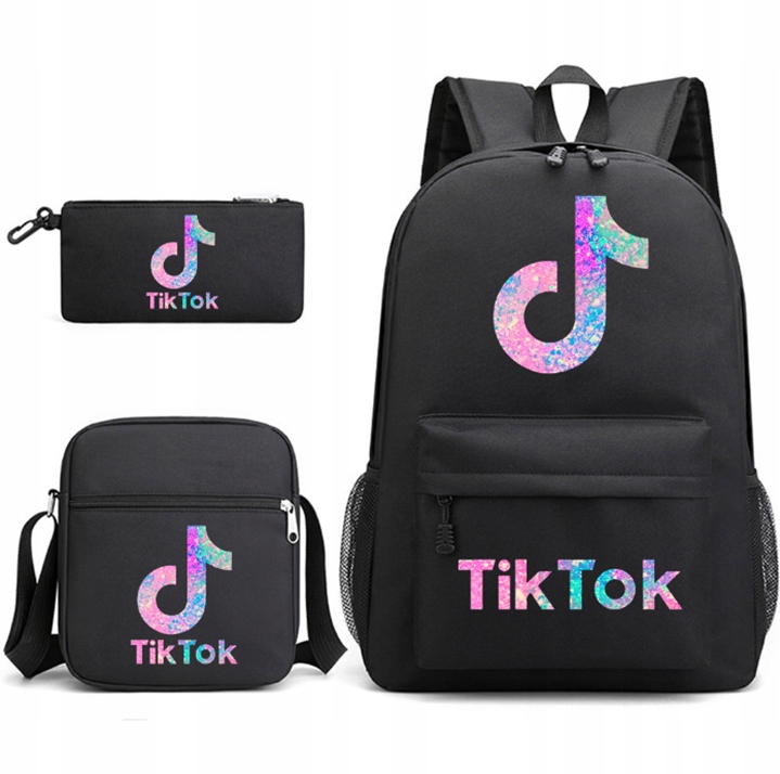 ZESTAW PLECAK TIKTOK TIK szkoła DUŻY 3 CZ.