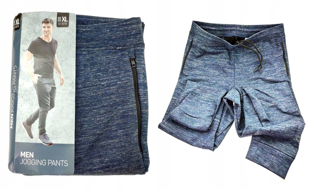 Spodnie dresowe męskie joggery XL 56/58 niebieskie ZD Trading Oeko-Tex