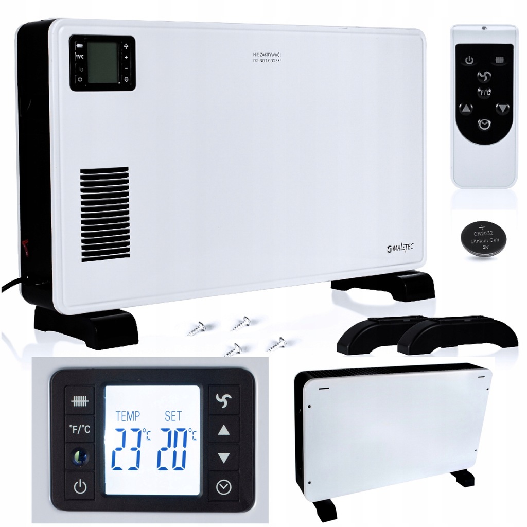 GRZEJNIK ELEKTRYCZNY KONWEKTOROWY MALTEC 2300W LCD - 12658635177 ...
