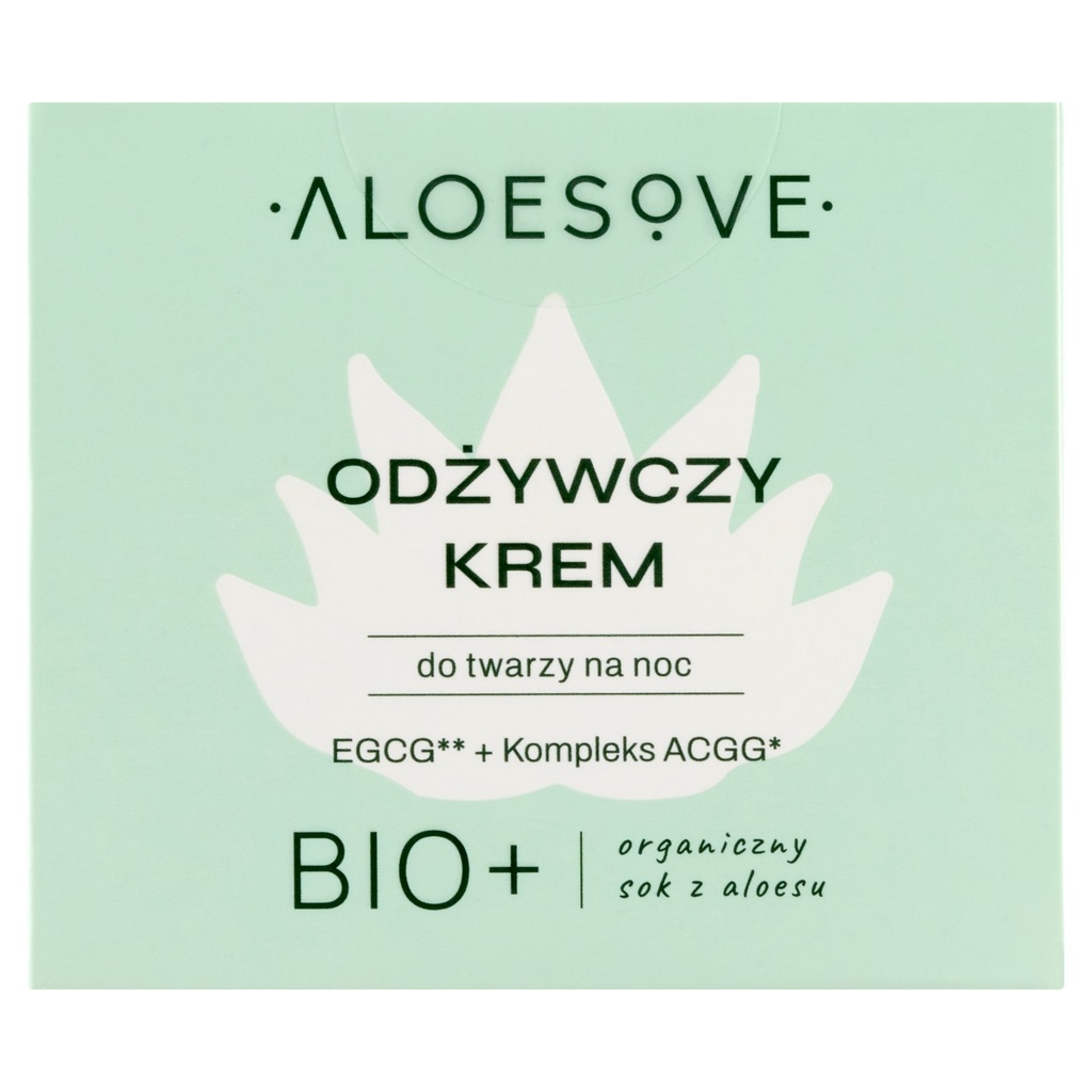 ALOESOVE odżywczy krem EGCG organiczny sok z aloesu BIO+