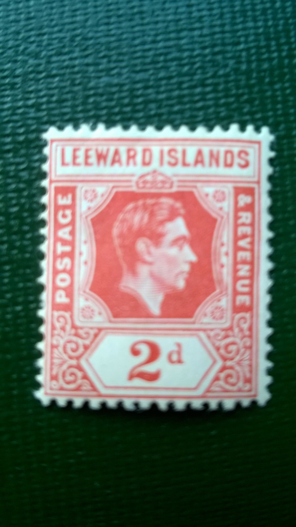 Leeward Islands 2d czysty (*), KGVI, kolonie angielskie