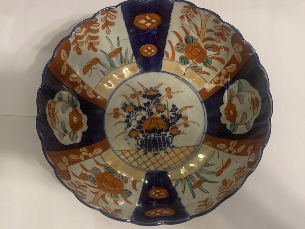 Imari duża misa 25 cm (naprawiana)