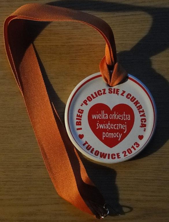Medal porcelanowy z biegu "Policz się z cukrzycą"