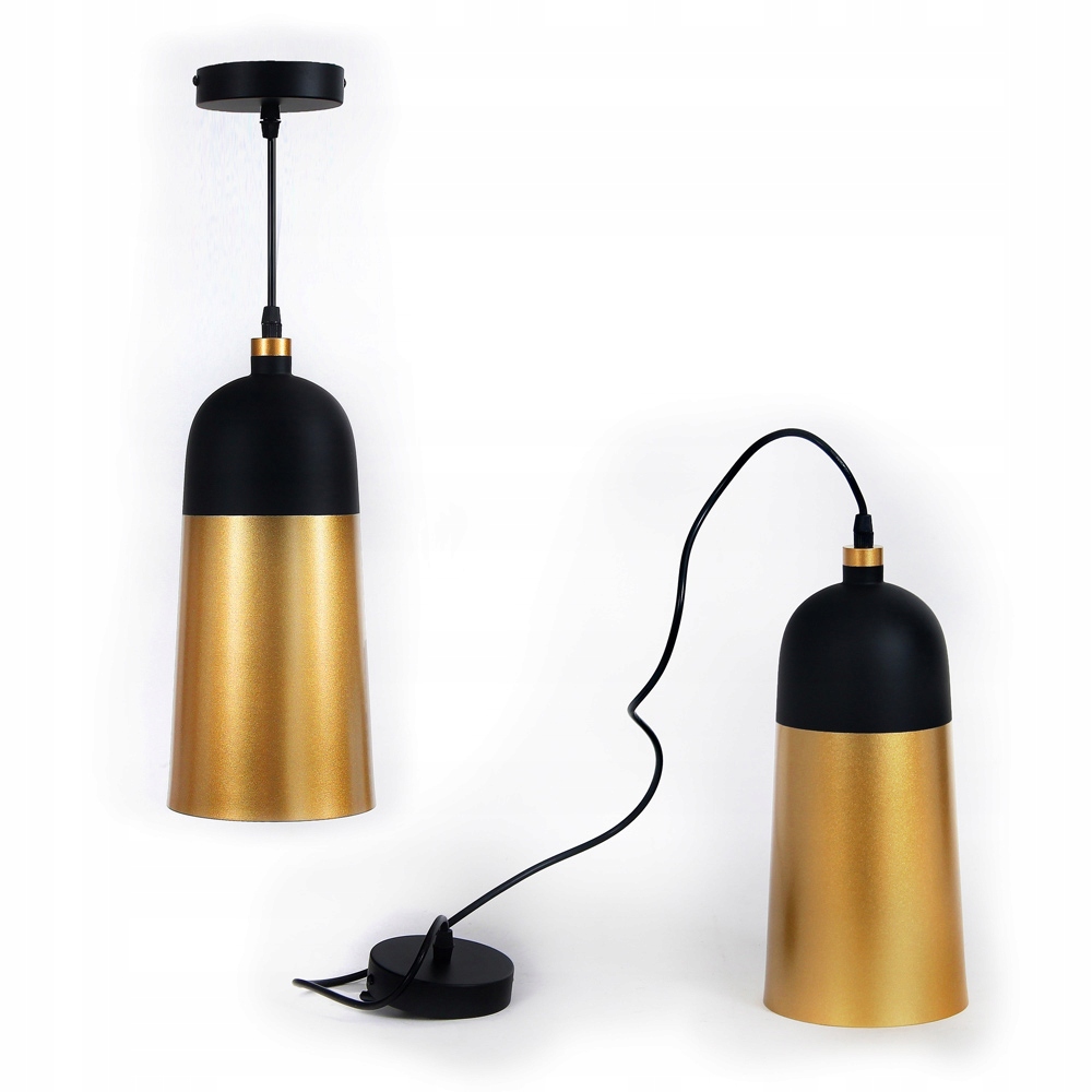 Lampa sufitowa nowoczesna żyrandol złoty czarny