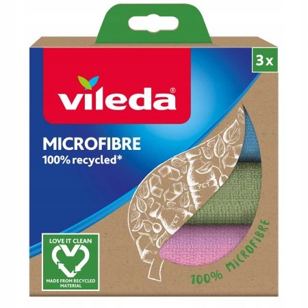 Ściereczka mikrofibra 100% Recycled 3 szt Vileda ścierka do sprzątania