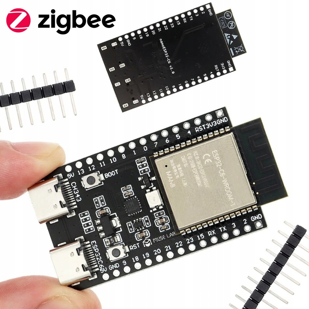 Płytka ESP32 IoT ESP32-C6 N4 WiFi6, BLE 5.0 Thread/Zigbee SoC 4MB FLASH